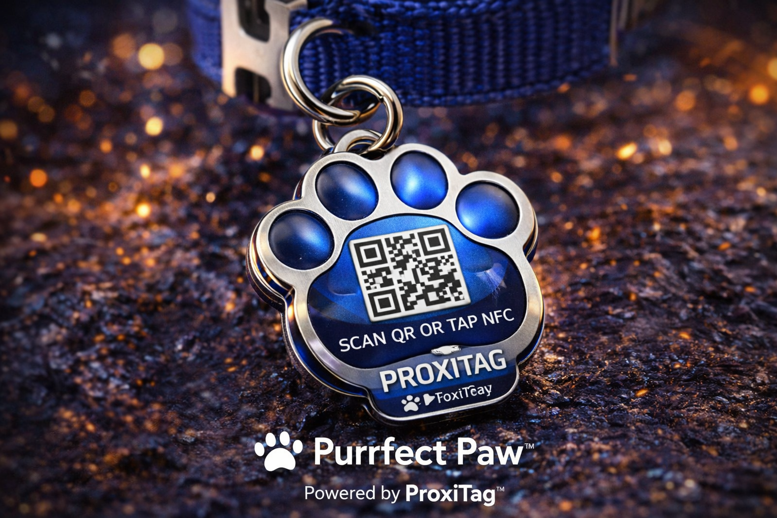 ProxiTag Plus - Smart Pet ID Tag with QR Code & NFC