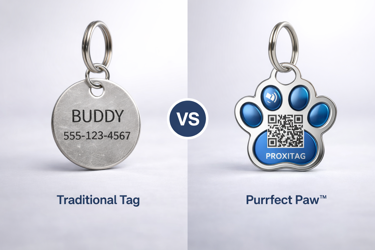 ProxiTag Plus - Smart Pet ID Tag with QR Code & NFC