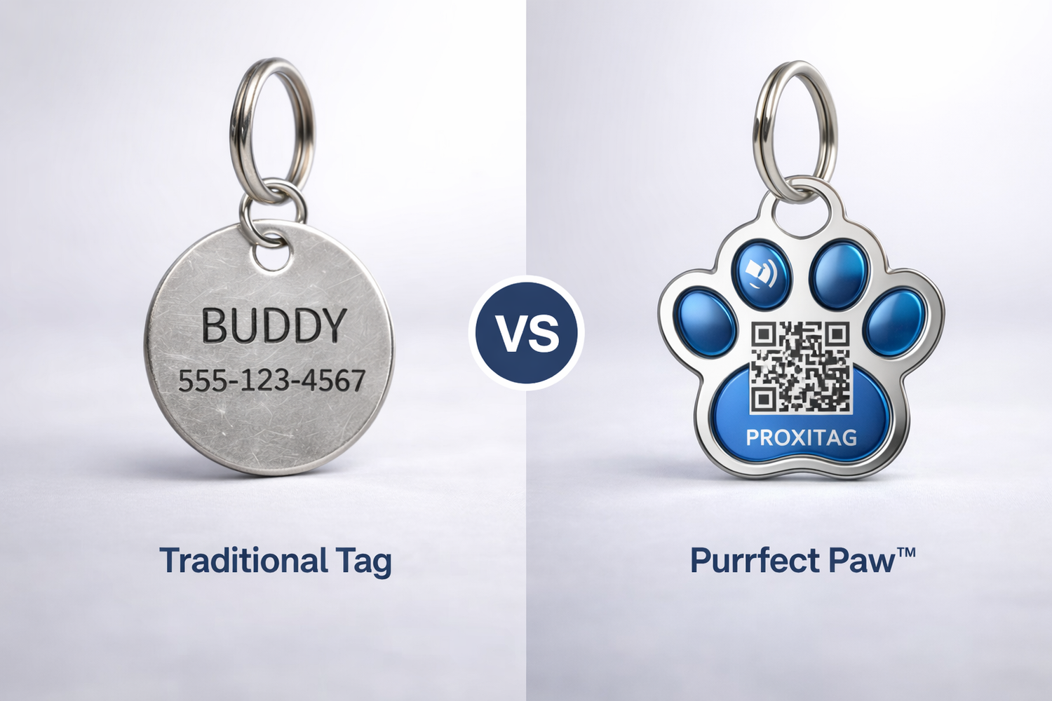 ProxiTag Plus - Smart Pet ID Tag with QR Code &amp; NFC