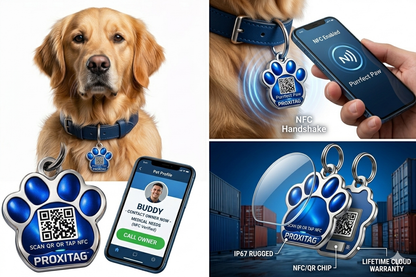 ProxiTag Plus Bundle - 2 Smart Pet ID Tags + Bonus Keychain